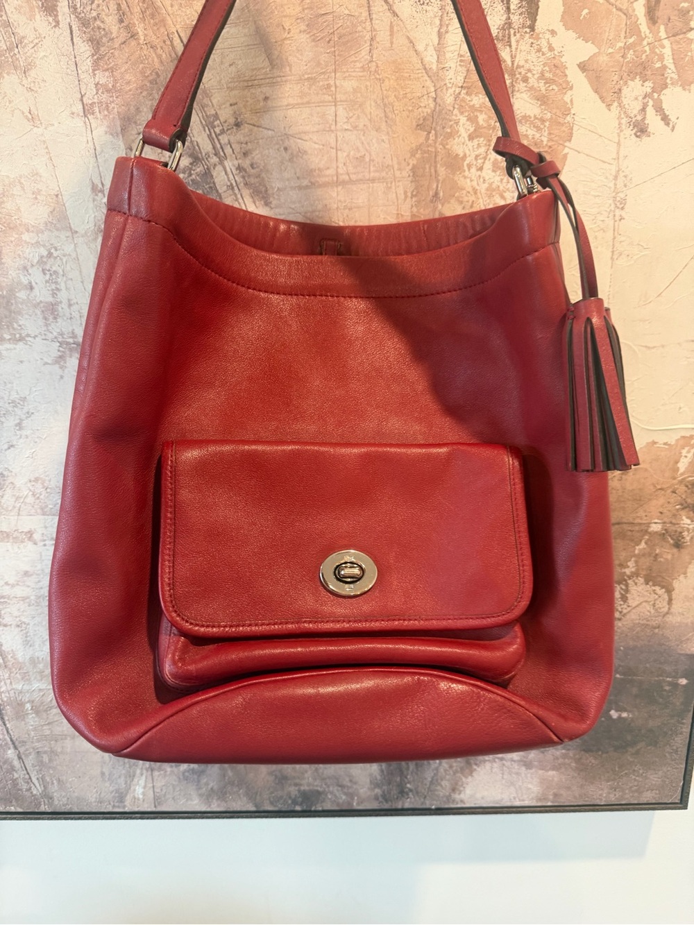COACH LEGACY ARCHIVAL BUCKET BAG RED 21193